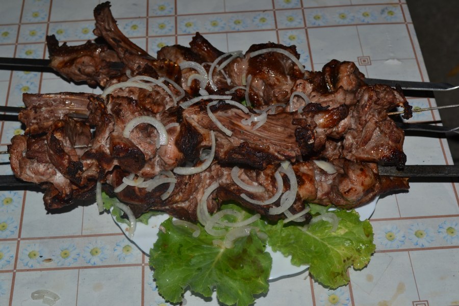 Шашлык с луком