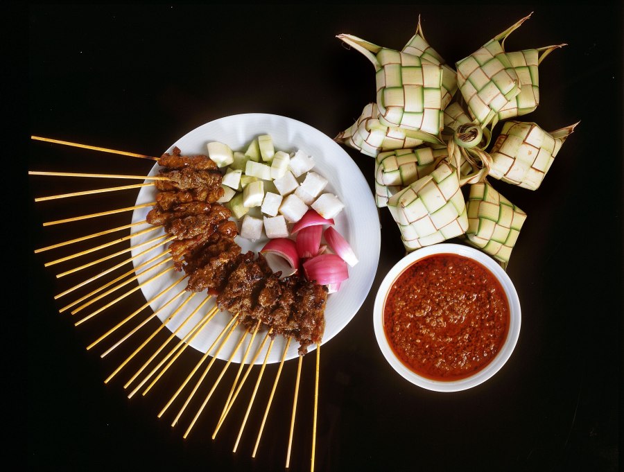 Национальные блюда Сингапура Satay