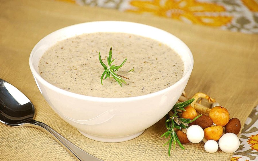 Суп пюре пшенные с грибами