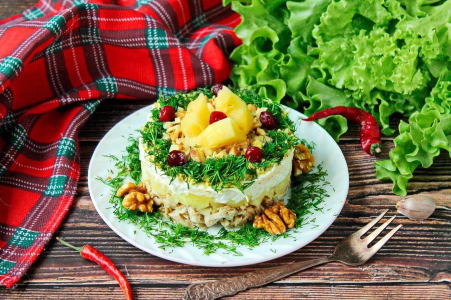 Украшение салата мужской каприз