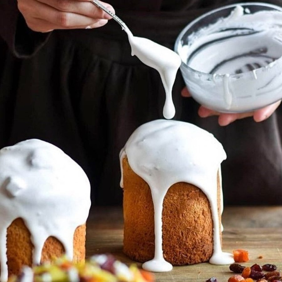 Сахарная помадка глазурь для куличей