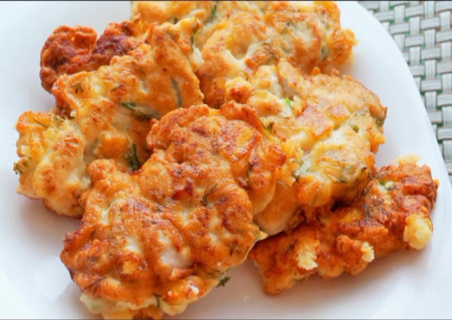 Оладьи из куриного фарша