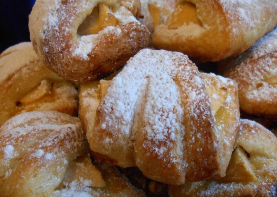 Творожное печенье с яблоками