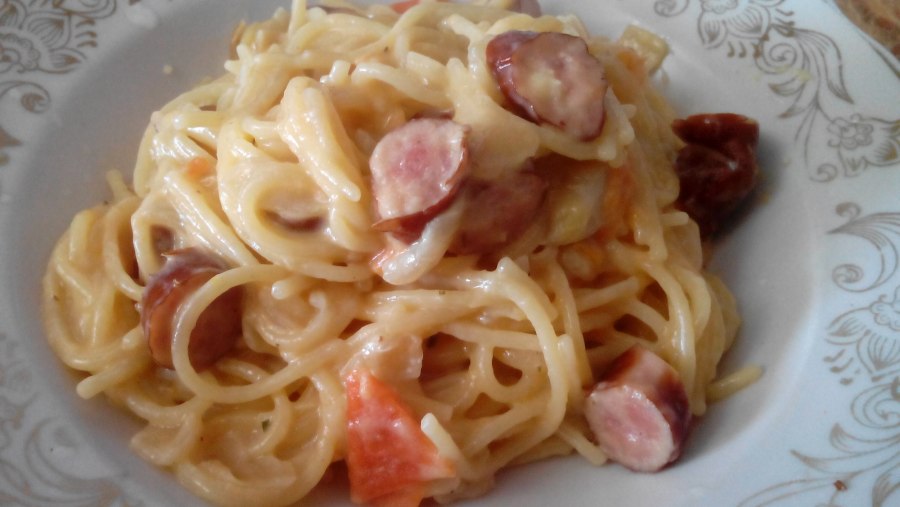 Паста с сосисками