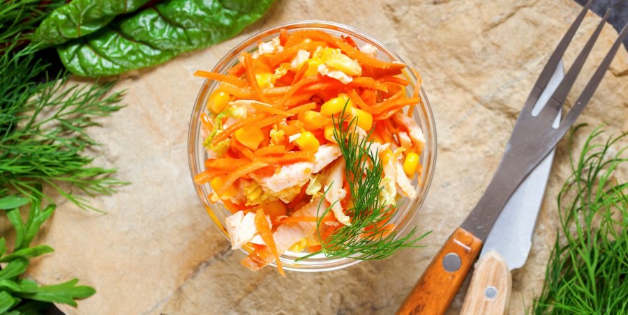 Курица корейская морковь кукуруза