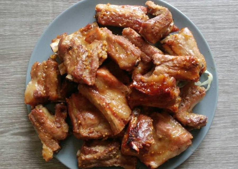 Ребра пряные ближние горки на мангале