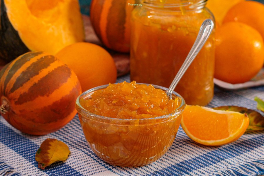 Тыква варенье с лимоном и апельсином