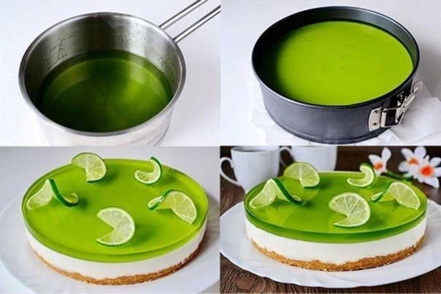 Лаймовый чизкейк ЖЕЛЕЙНЫЙ