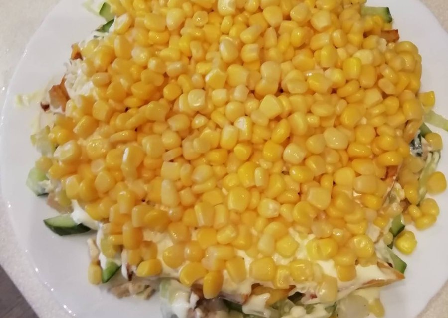 Салат с курицей огурцом яйцом