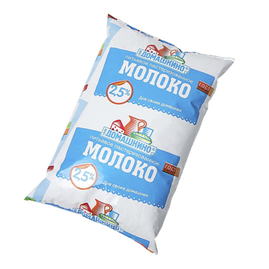 Молоко пастеризованное 2,5-5% 1л ЭКОФЕРМА Демьяново