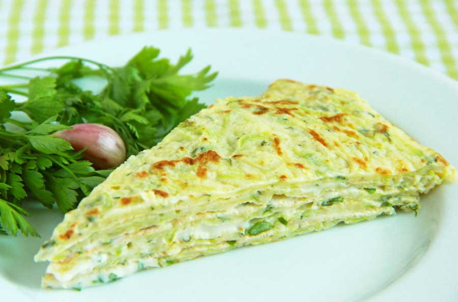 Блинный торт из кабачков