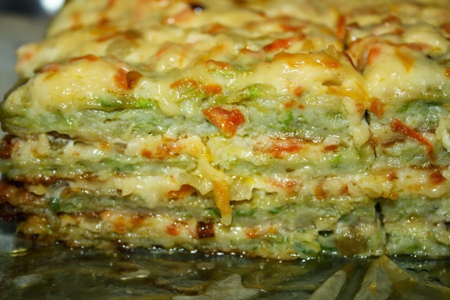 Торт кабачковый с курицей