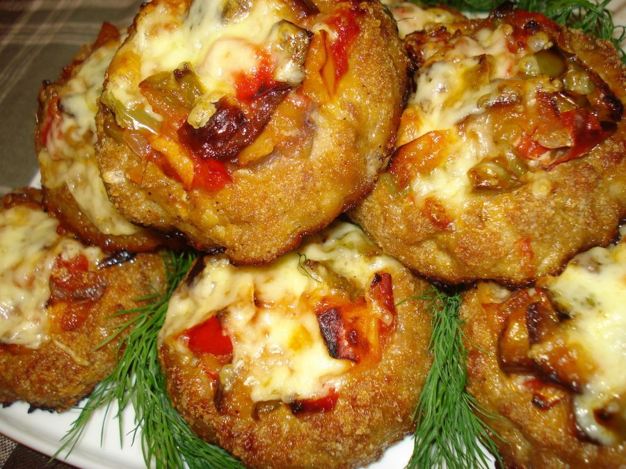 Корзиночки с фаршем в духовке