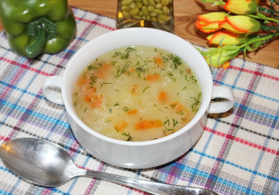 Овощной суп с капустой брокколи