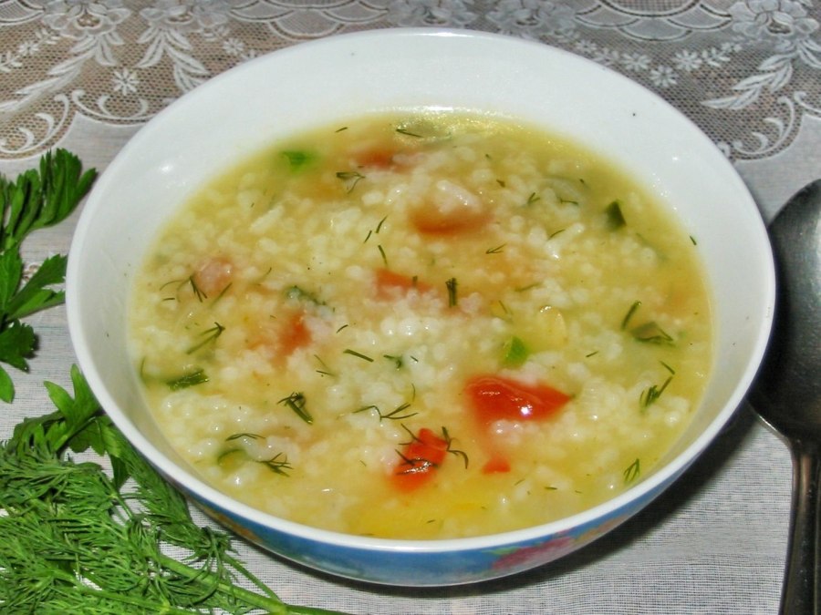 Овощной супчик на курином бульоне
