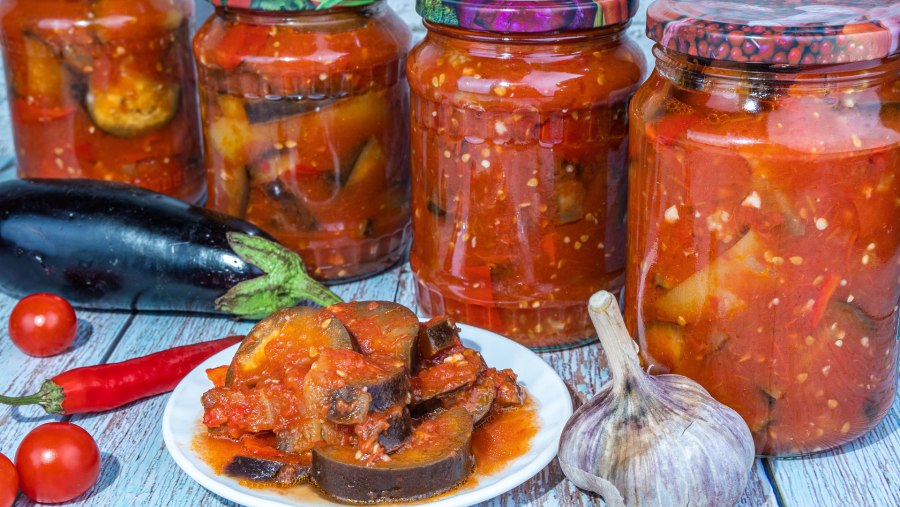 Печеные баклажаны на зиму