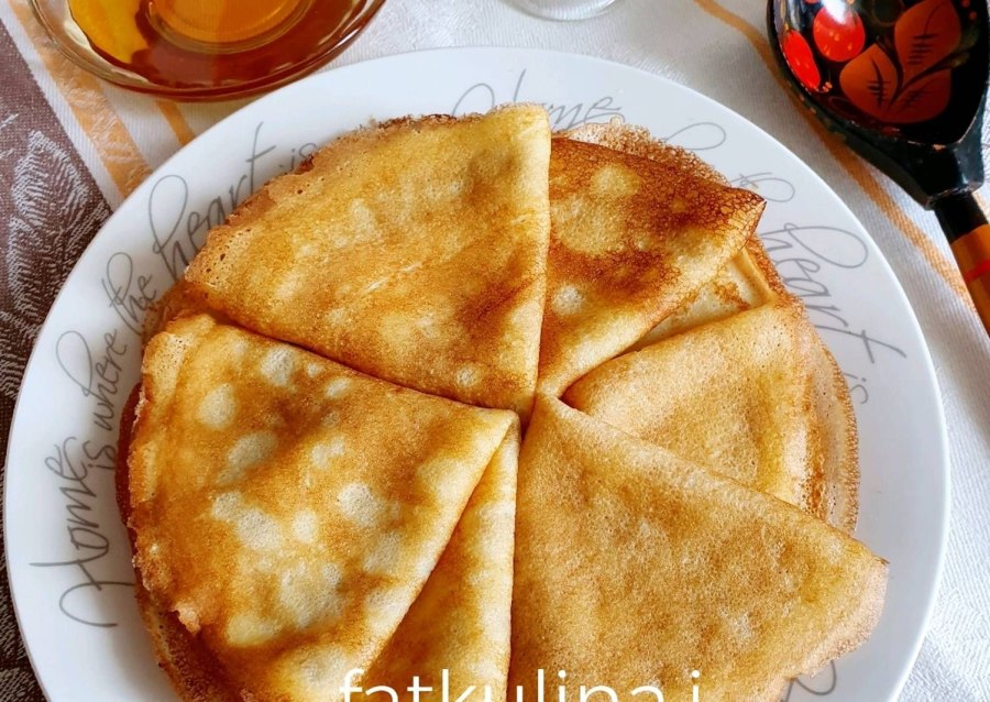 Блины из кукурузного крахмала на молоке