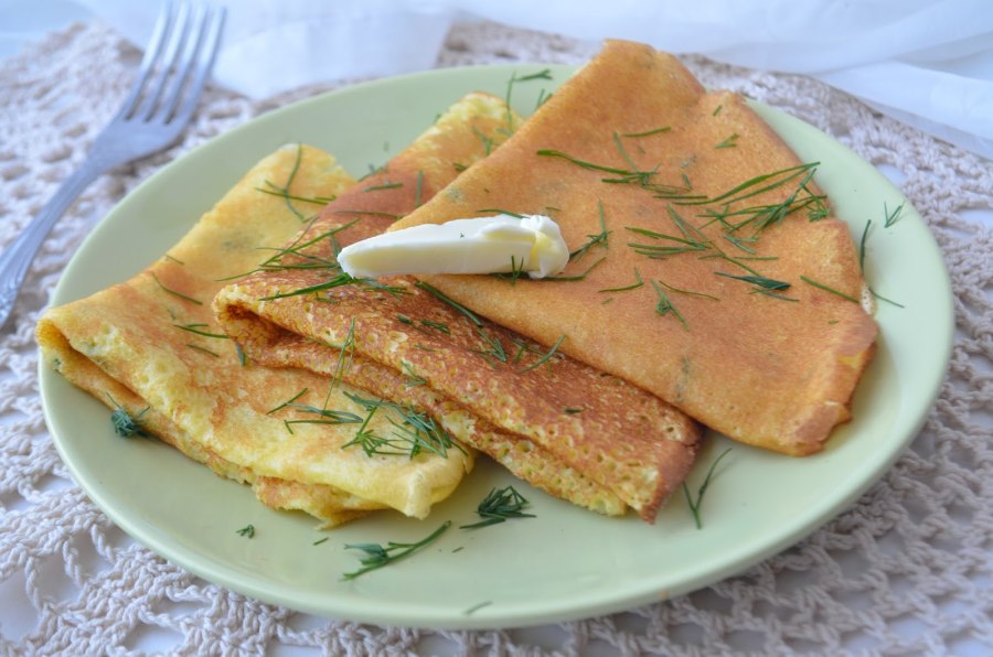 Спечь блинчики с кукурузным крахмалом