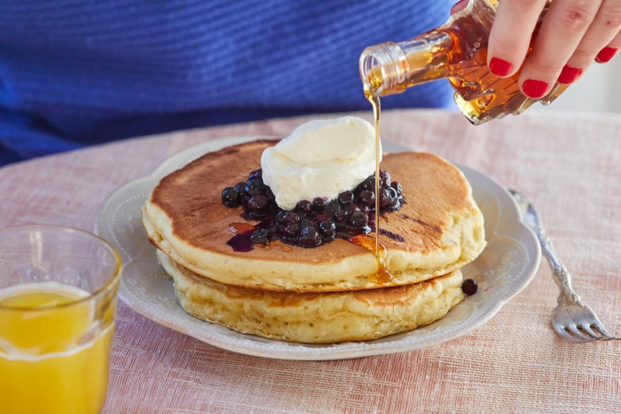 Pancakes with Ham and Cheese