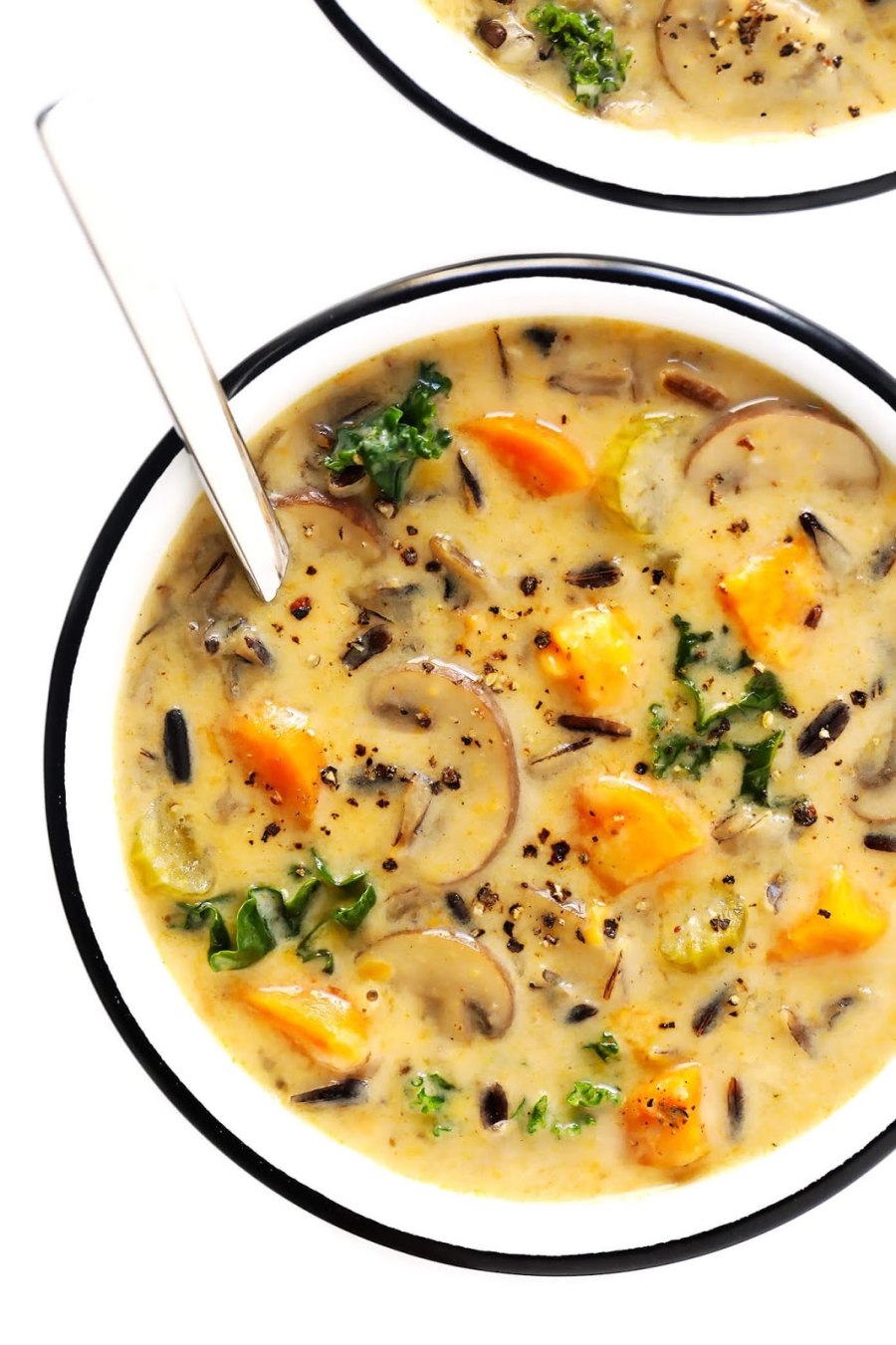 Суп с плавленным сыром и курицей и грибами