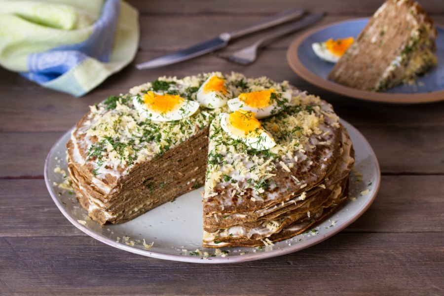 Печеночный торт закусочный
