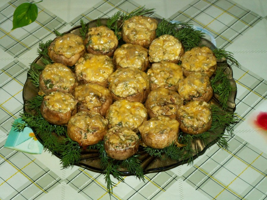 Шампиньоны фаршированные шампиньоны фаршированные