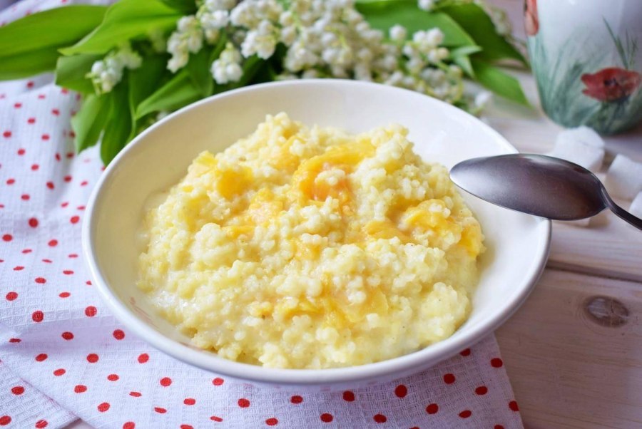 Пшенная каша с тыквой и курагой