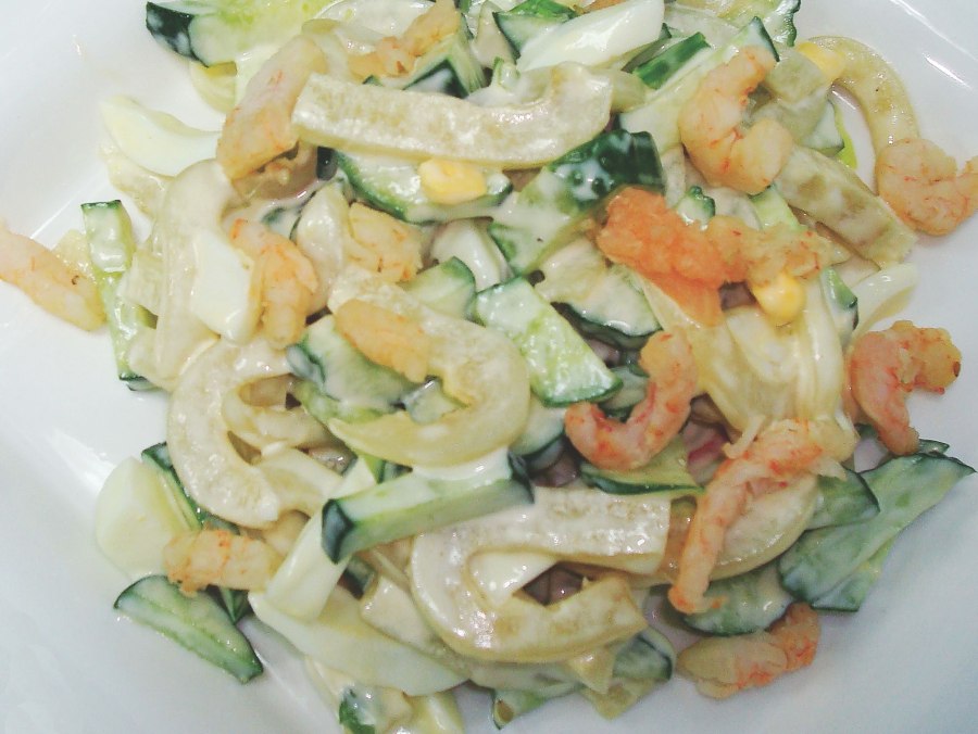 Салат морской Бриз с кальмарами