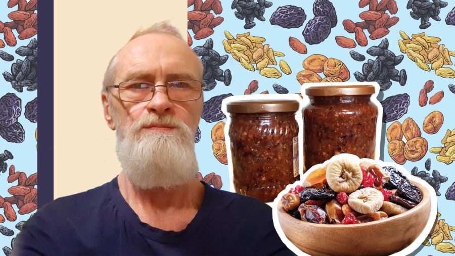 Смесь из сухофруктов с медом
