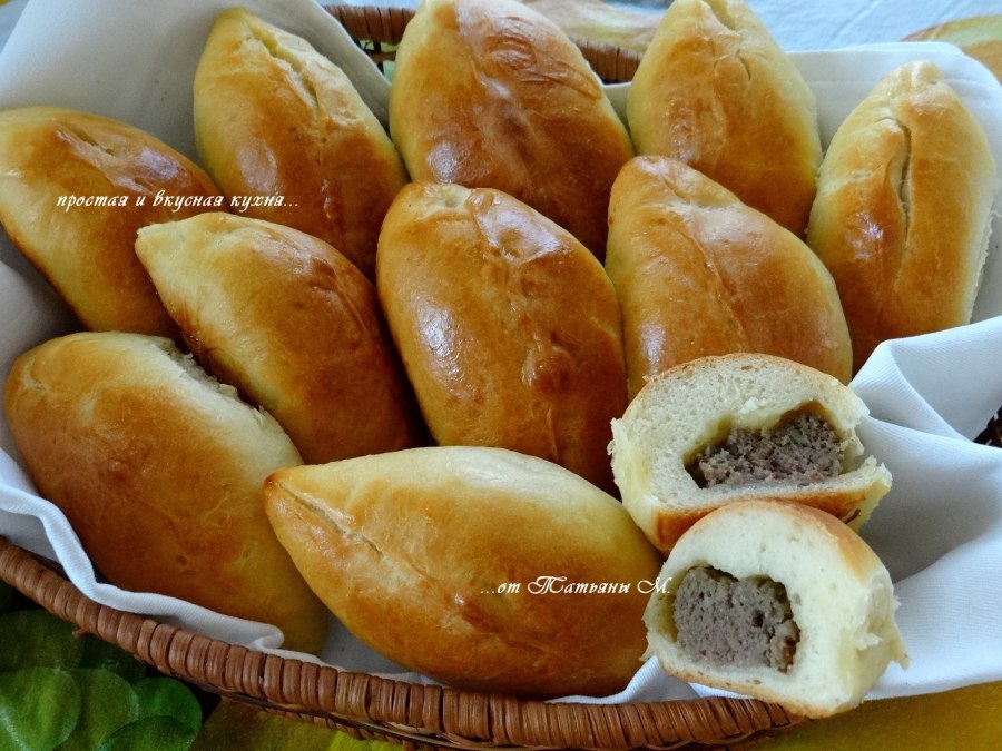 Печеные пирожки с печенкой