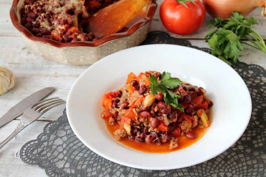 Овощное рагу с кабачками