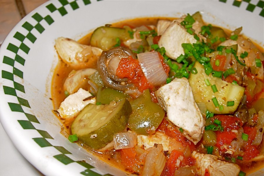 Лечо с мясом жареным