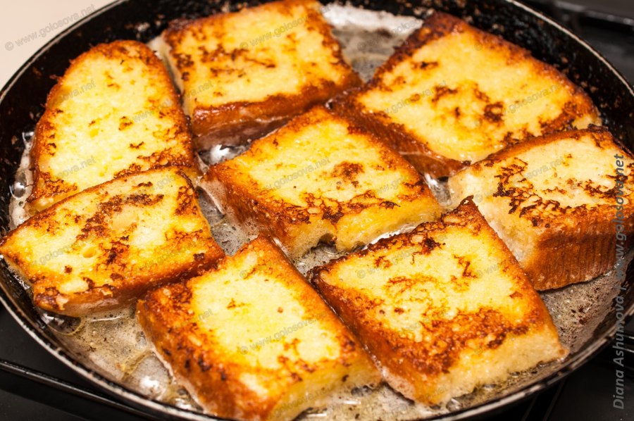 Гренки с яйцом