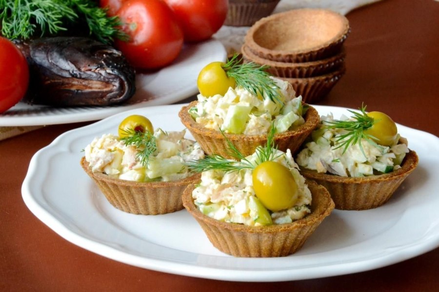 Корзинки из картофеля с начинкой