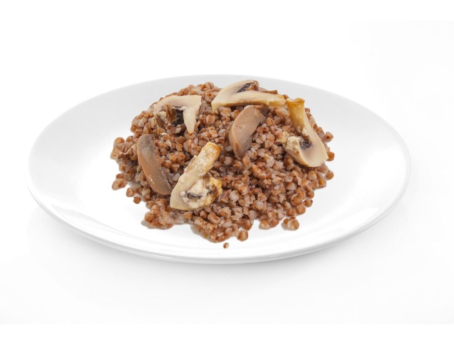 Гречка с шампиньонами и луком рассыпчатая