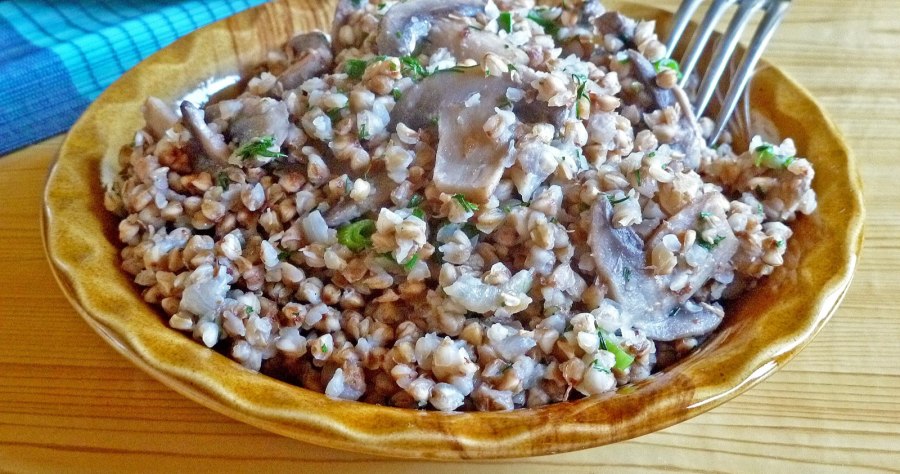 Гречка с шампиньонами