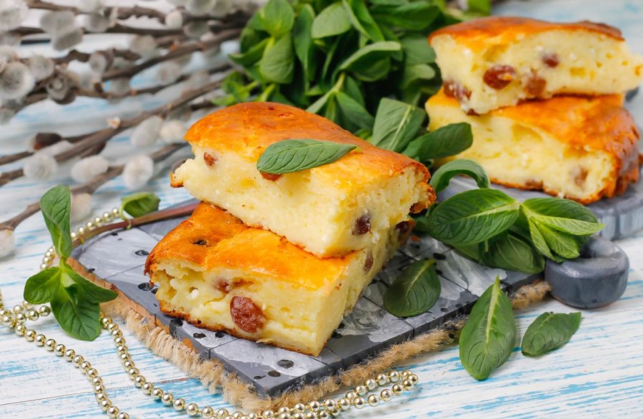 Запеканка с изюмом