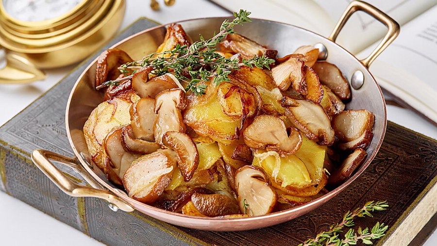 Картофель жареный с грибами