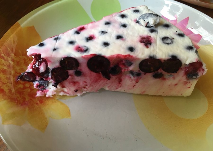 Бланманже творожное с фруктами