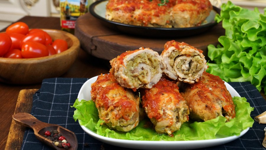 Мясные рулетики с сыром