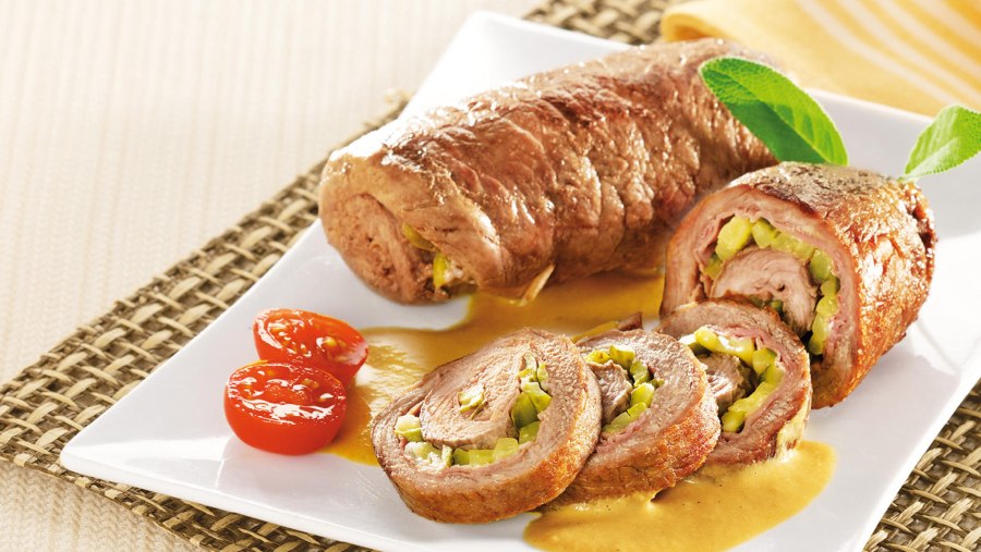 Мясные рулетики с грибами