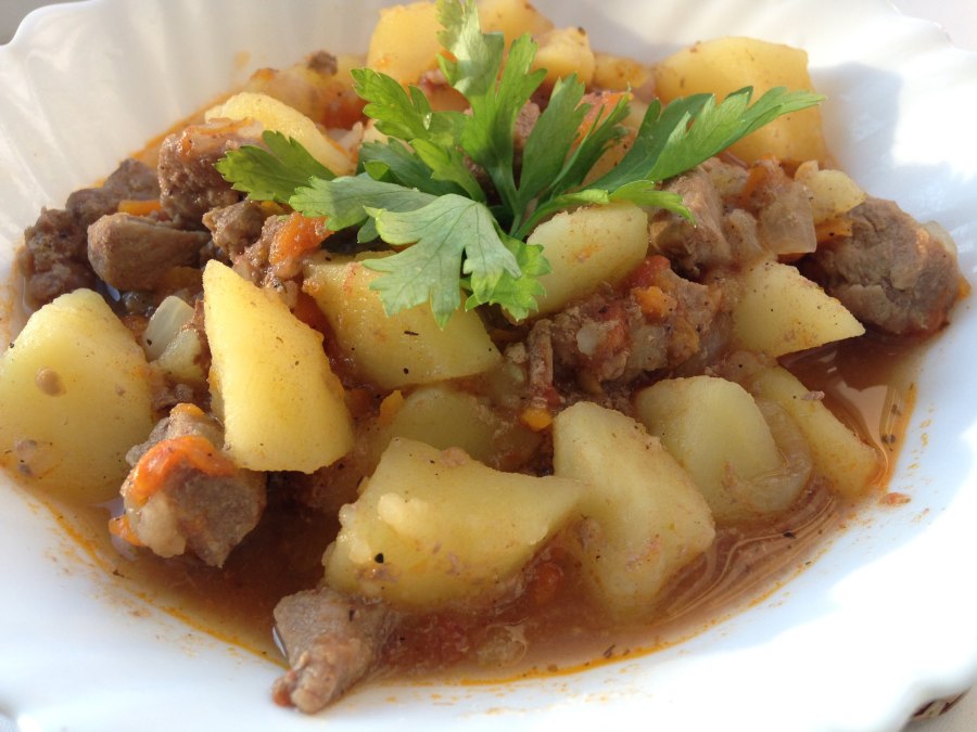 Жареная картошка с мясом