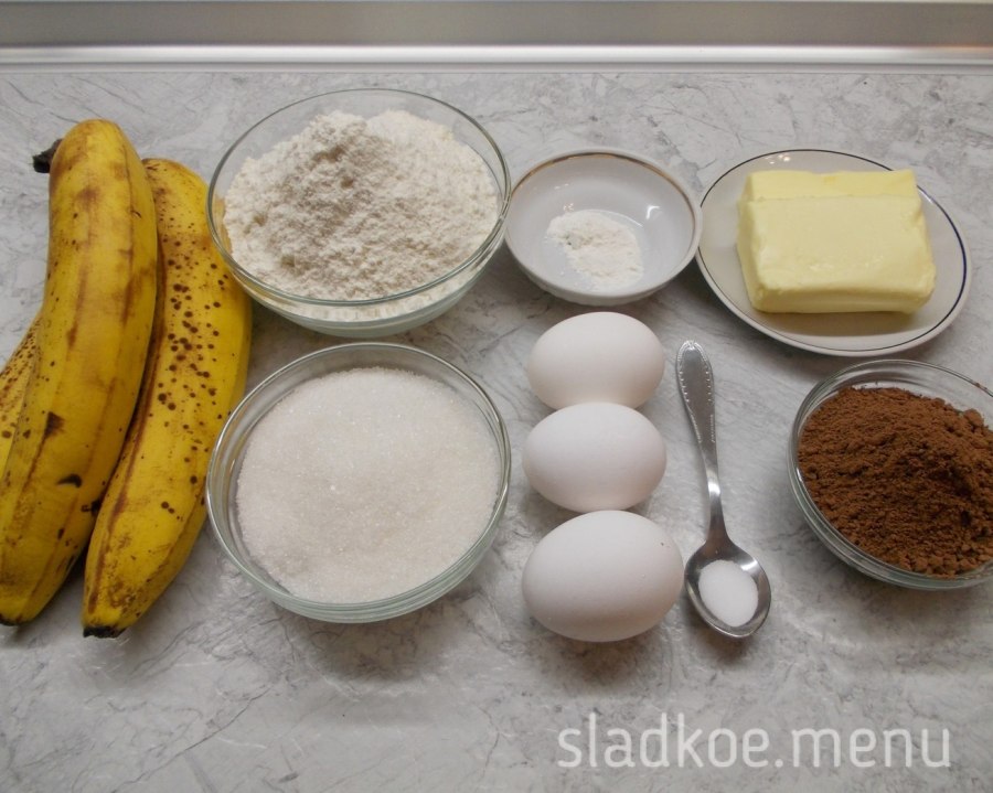 Мука какао яйца сахар масло что