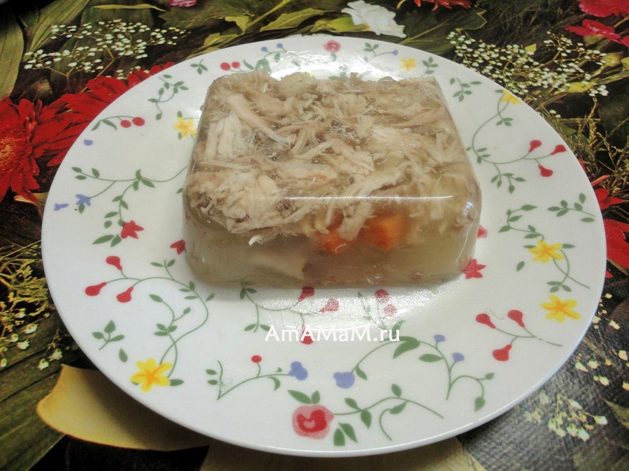 Куриный холодец с желатином