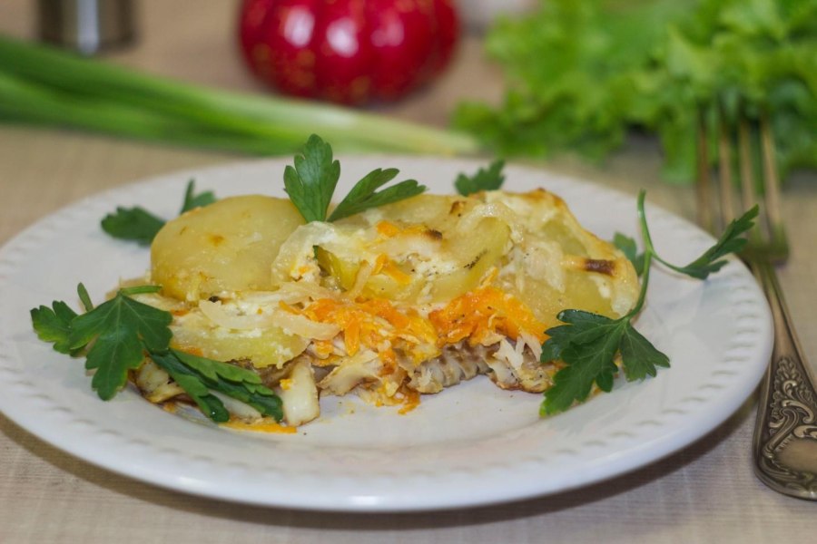 Картофель с рыбой
