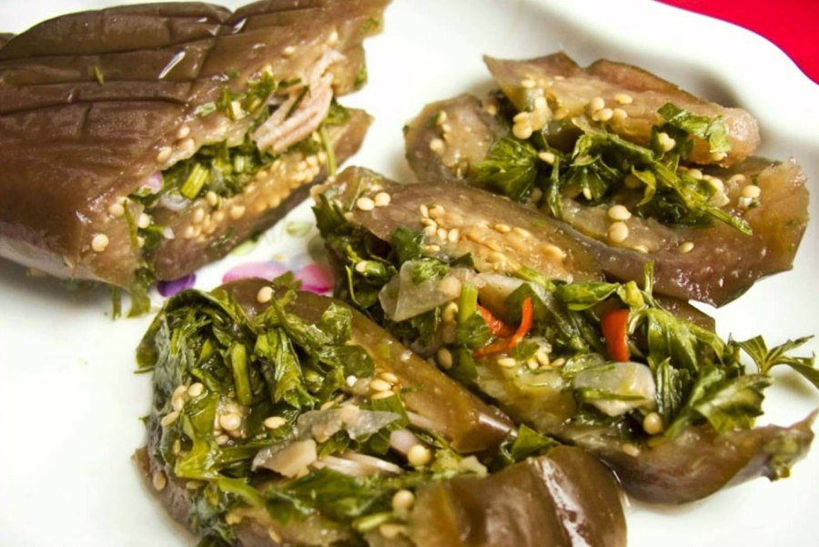 Баклажаны с чесноком