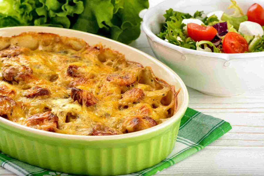 Запеканка из картофеля с сосисками