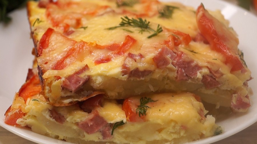 Картофельная пицца на сковороде