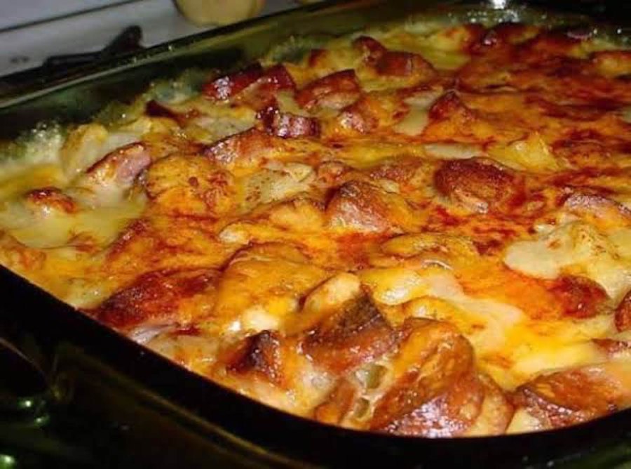 Картофельная запеканка в духовке без мяса из пюре с яйцом