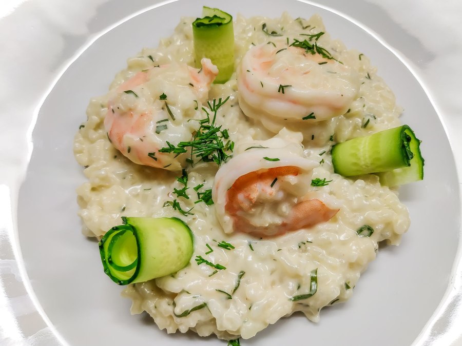 Ризотто арборио с морепродуктами и креветками